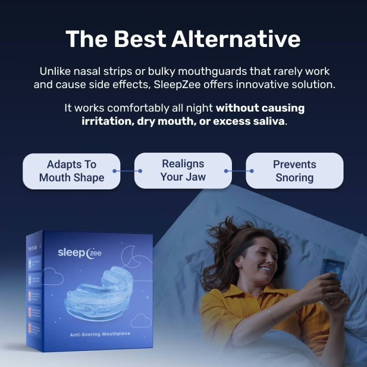 SleepZee mouthpiece product imagery
